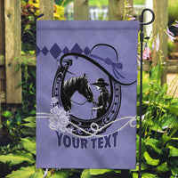 Personalized Kentucky Horse Racing Garden Flag Beauty and The Horse Purple Version LT01
