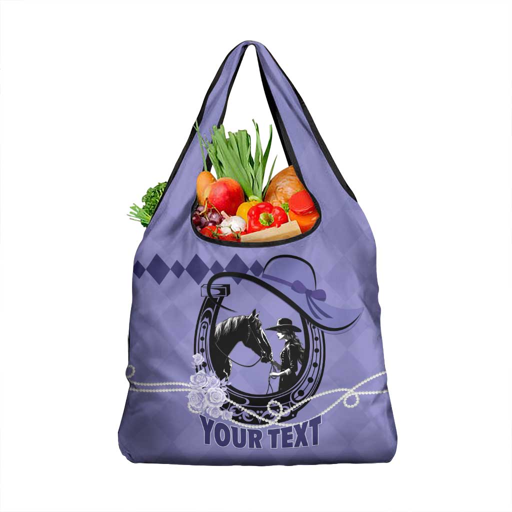 Kentucky Horse Racing Grocery Bag Beauty and The Horse Purple Version LT01