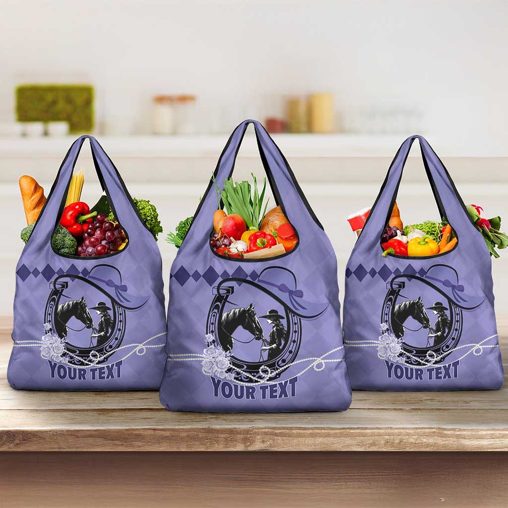 Kentucky Horse Racing Grocery Bag Beauty and The Horse Purple Version LT01