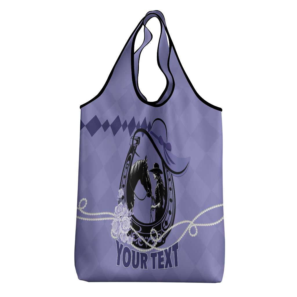 Kentucky Horse Racing Grocery Bag Beauty and The Horse Purple Version LT01
