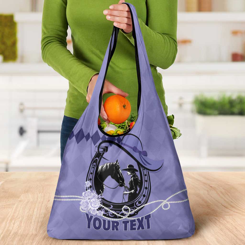 Kentucky Horse Racing Grocery Bag Beauty and The Horse Purple Version LT01