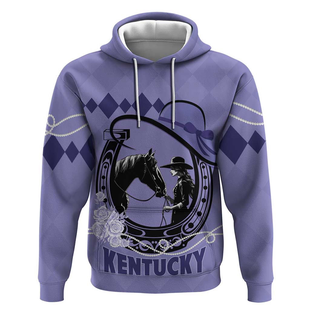 Personalized Kentucky Horse Racing Hoodie Beauty and The Horse Purple Version LT01
