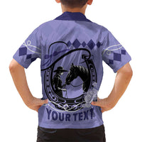 Personalized Kentucky Horse Racing Kid Hawaiian Shirt Beauty and The Horse Purple Version LT01