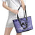 Personalized Kentucky Horse Racing Leather Tote Bag Beauty and The Horse Purple Version LT01