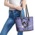 Personalized Kentucky Horse Racing Leather Tote Bag Beauty and The Horse Purple Version LT01