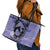 Personalized Kentucky Horse Racing Leather Tote Bag Beauty and The Horse Purple Version LT01