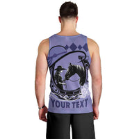 Personalized Kentucky Horse Racing Men Tank Top Beauty and The Horse Purple Version LT01