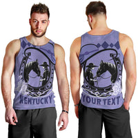 Personalized Kentucky Horse Racing Men Tank Top Beauty and The Horse Purple Version LT01