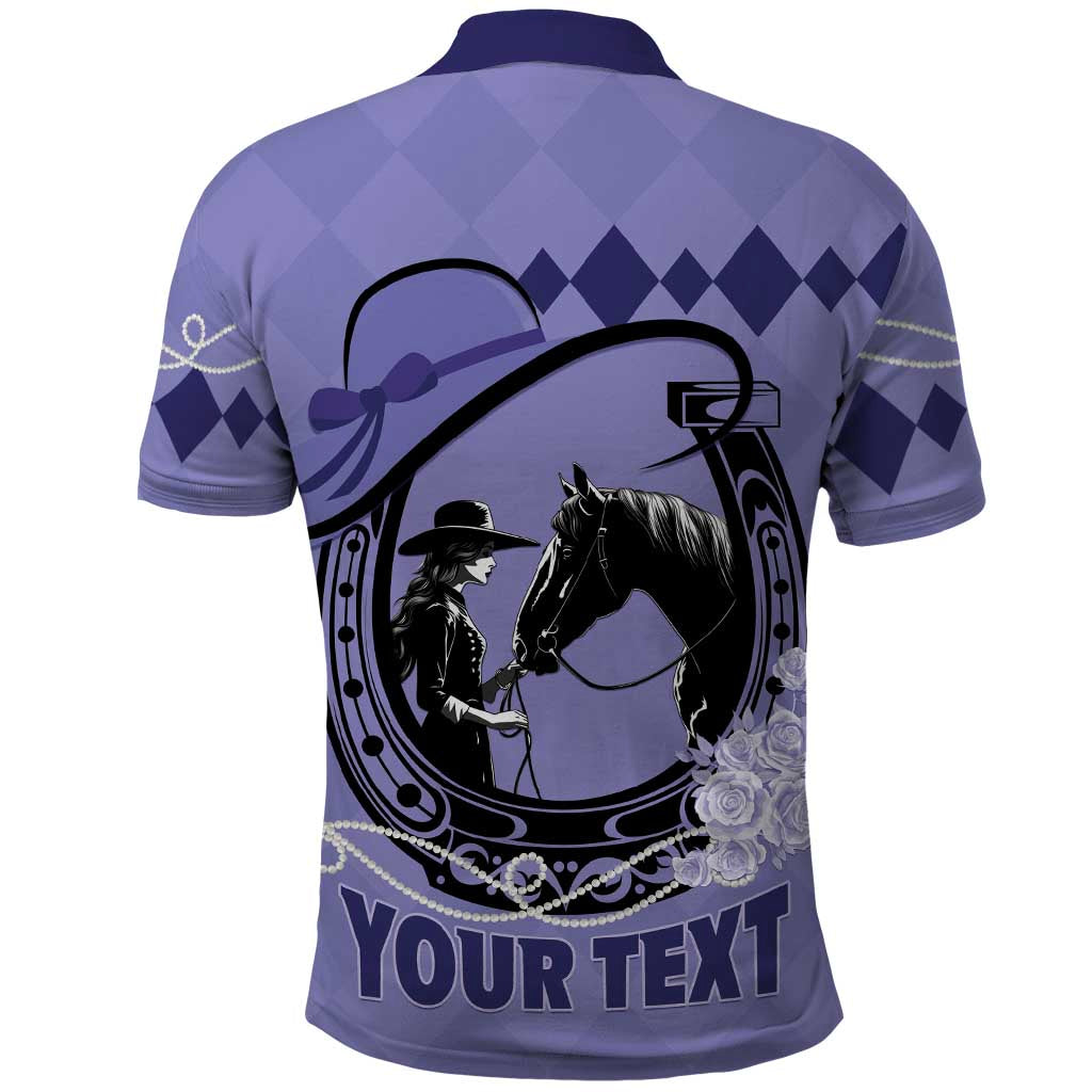 Personalized Kentucky Horse Racing Polo Shirt Beauty and The Horse Purple Version LT01