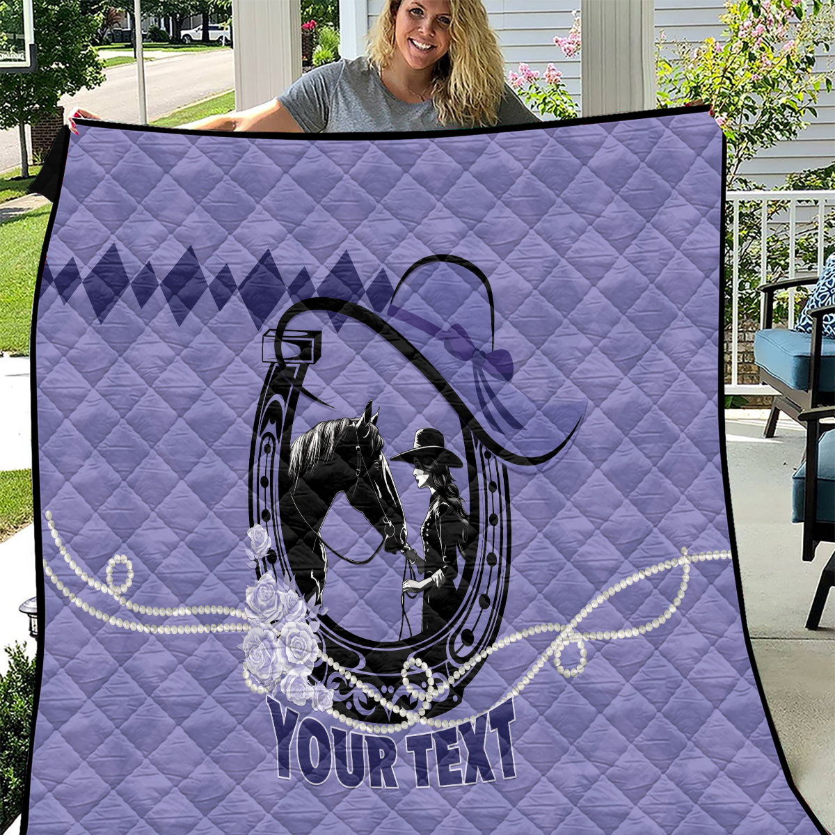 Personalized Kentucky Horse Racing 2024 Quilt Beauty and The Horse Purple Version