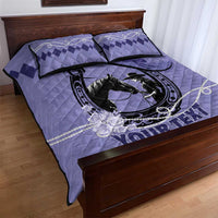 Personalized Kentucky Horse Racing Quilt Bed Set Beauty and The Horse Purple Version LT01
