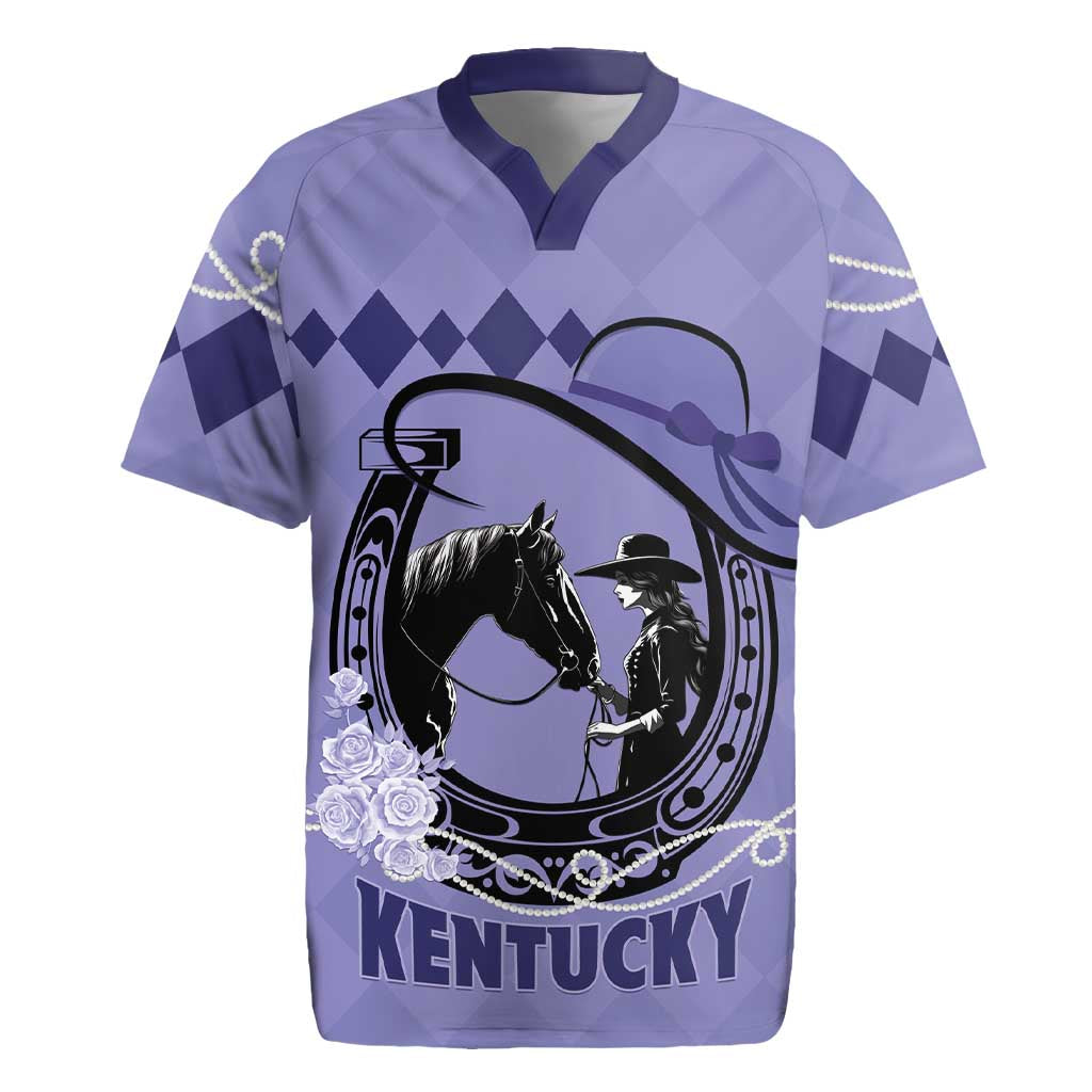 Personalized Kentucky Horse Racing Rugby Jersey Beauty and The Horse Purple Version LT01