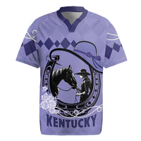Personalized Kentucky Horse Racing Rugby Jersey Beauty and The Horse Purple Version LT01