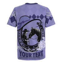 Personalized Kentucky Horse Racing Rugby Jersey Beauty and The Horse Purple Version LT01