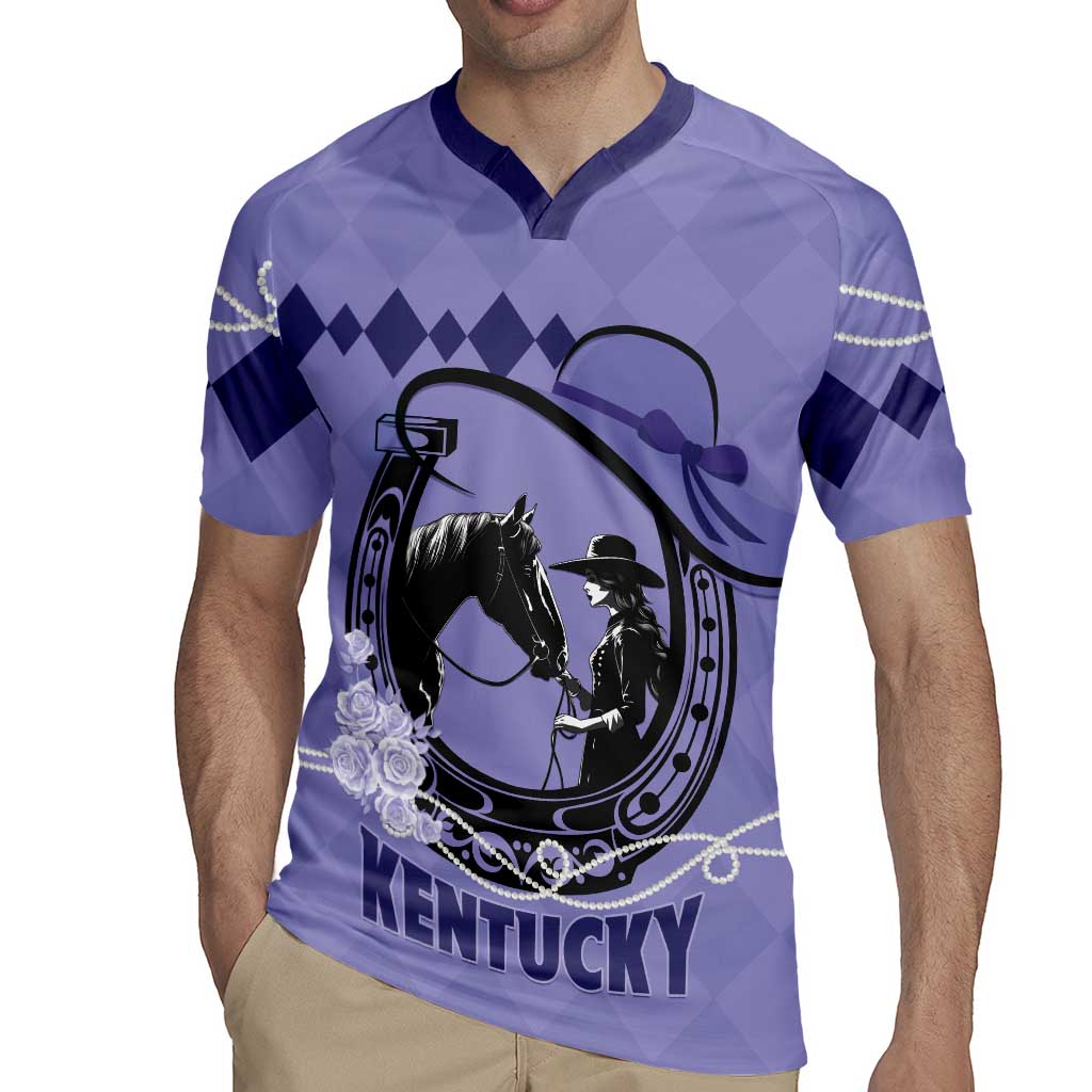 Personalized Kentucky Horse Racing Rugby Jersey Beauty and The Horse Purple Version LT01