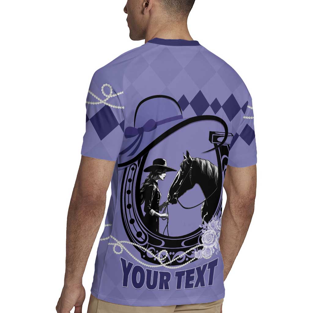 Personalized Kentucky Horse Racing Rugby Jersey Beauty and The Horse Purple Version LT01