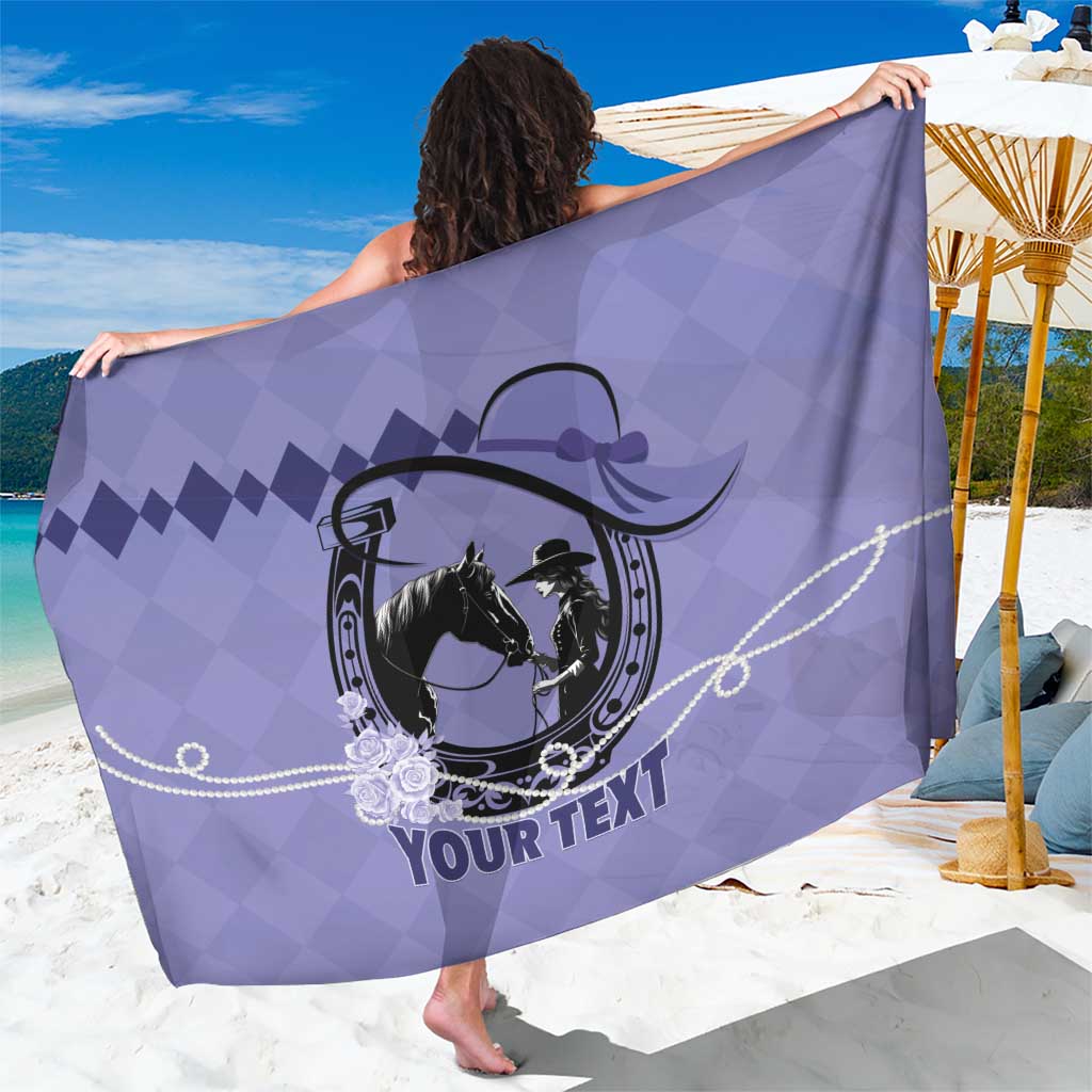 Personalized Kentucky Horse Racing Sarong Beauty and The Horse Purple Version LT01