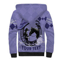 Personalized Kentucky Horse Racing Sherpa Hoodie Beauty and The Horse Purple Version LT01