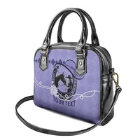 Personalized Kentucky Horse Racing Shoulder Handbag Beauty and The Horse Purple Version LT01