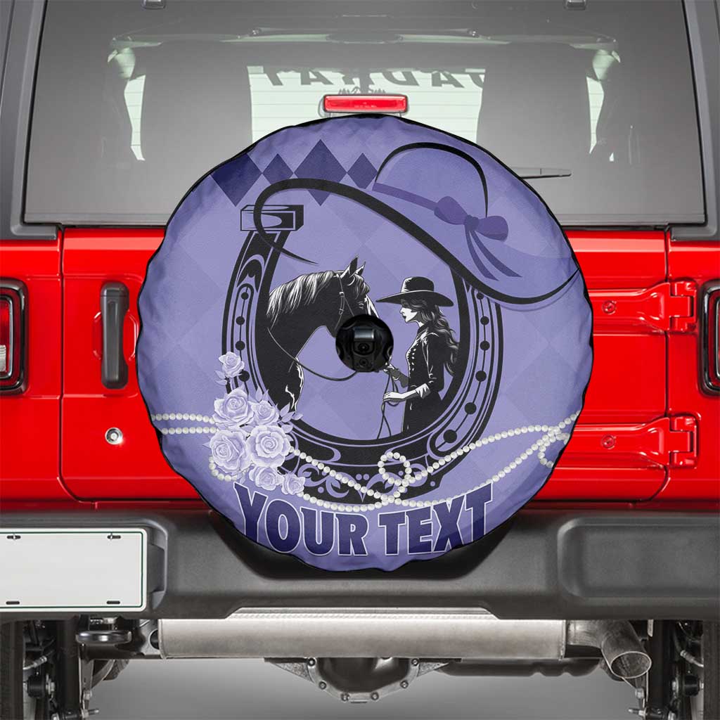 Personalized Kentucky Horse Racing Spare Tire Cover Beauty and The Horse Purple Version LT01