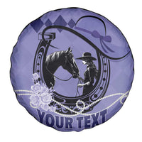 Personalized Kentucky Horse Racing Spare Tire Cover Beauty and The Horse Purple Version LT01