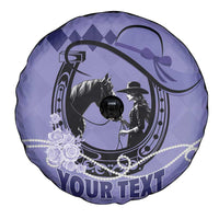 Personalized Kentucky Horse Racing Spare Tire Cover Beauty and The Horse Purple Version LT01