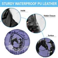 Personalized Kentucky Horse Racing Spare Tire Cover Beauty and The Horse Purple Version LT01
