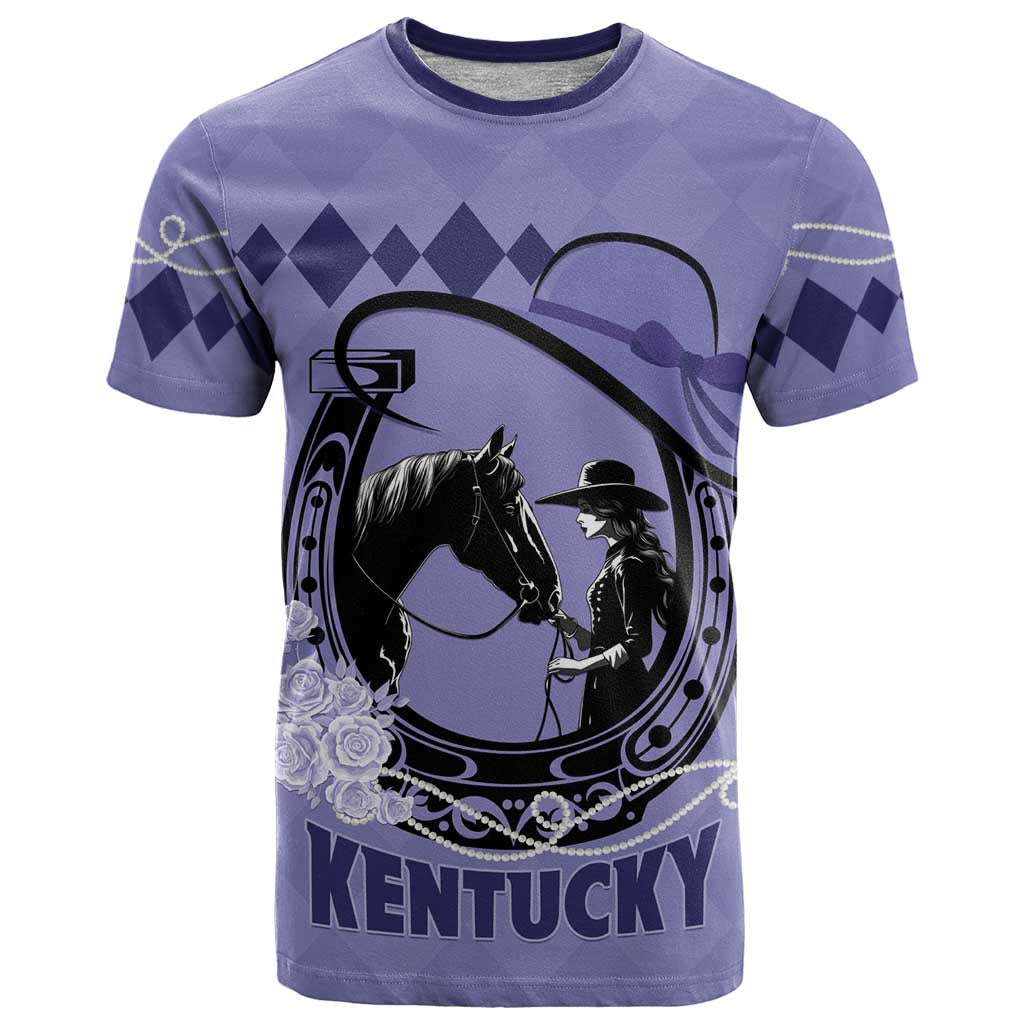 Personalized Kentucky Horse Racing T Shirt Beauty and The Horse Purple Version LT01