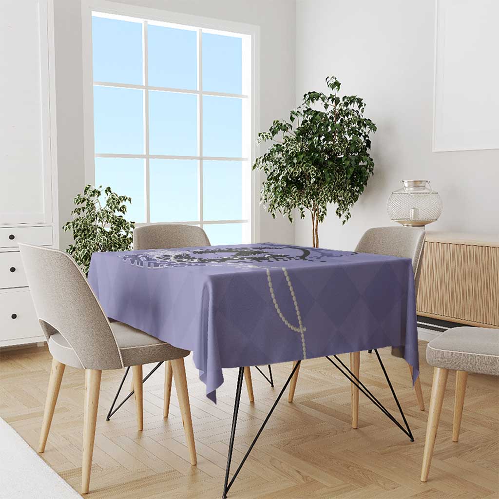 Personalized Kentucky Horse Racing Tablecloth Beauty and The Horse Purple Version LT01