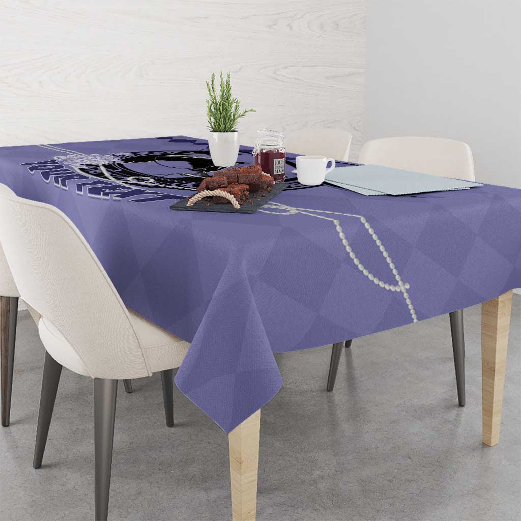 Personalized Kentucky Horse Racing Tablecloth Beauty and The Horse Purple Version LT01