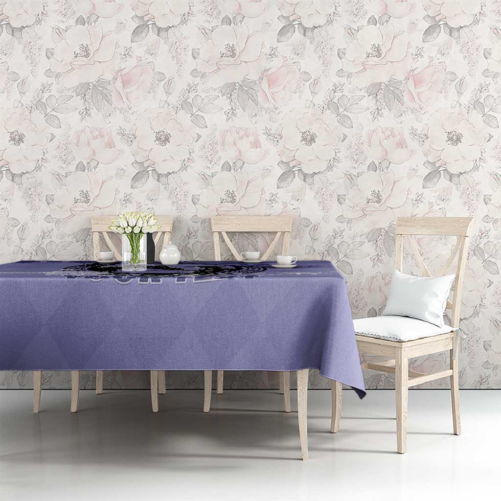 Personalized Kentucky Horse Racing Tablecloth Beauty and The Horse Purple Version LT01