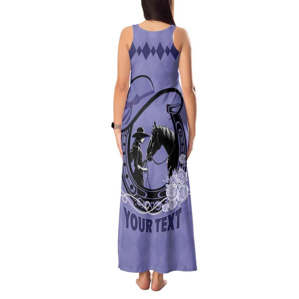 Personalized Kentucky Horse Racing Tank Maxi Dress Beauty and The Horse Purple Version LT01