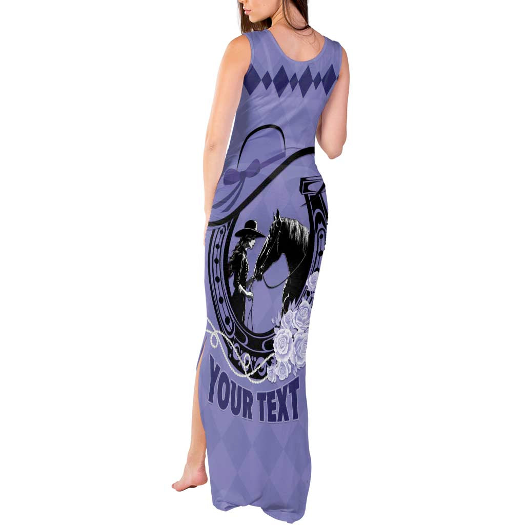Personalized Kentucky Horse Racing Tank Maxi Dress Beauty and The Horse Purple Version LT01