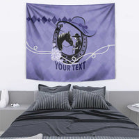 Personalized Kentucky Horse Racing Tapestry Beauty and The Horse Purple Version LT01