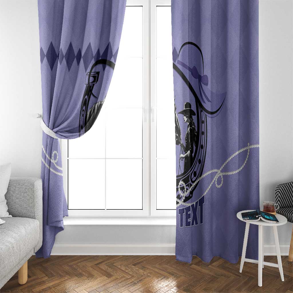 Personalized Kentucky Horse Racing Window Curtain Beauty and The Horse Purple Version LT01