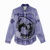 Personalized Kentucky Horse Racing Women Casual Shirt Beauty and The Horse Purple Version LT01