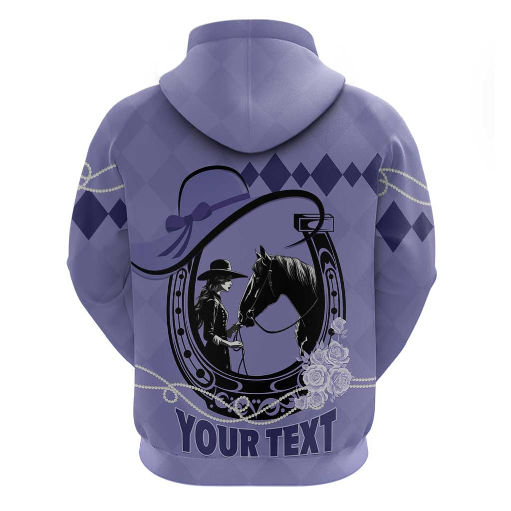 Personalized Kentucky Horse Racing Zip Hoodie Beauty and The Horse Purple Version LT01