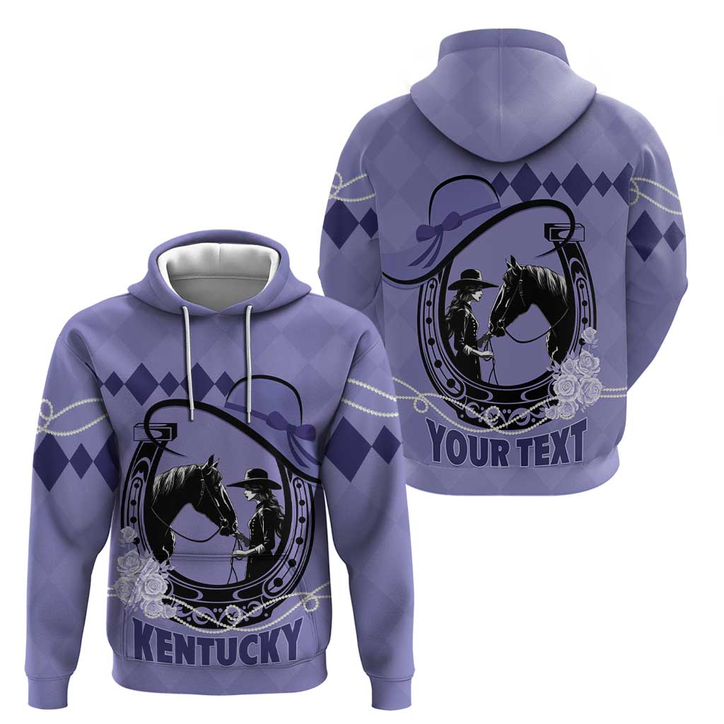 Personalized Kentucky Horse Racing Zip Hoodie Beauty and The Horse Purple Version LT01