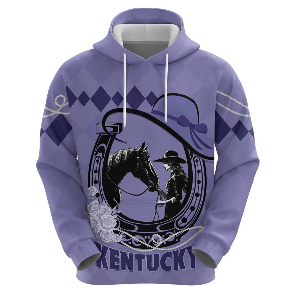 Personalized Kentucky Horse Racing Zip Hoodie Beauty and The Horse Purple Version LT01