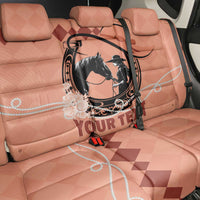 Personalized Kentucky Horse Racing Back Car Seat Cover Beauty and The Horse Orange Version LT01