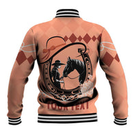Personalized Kentucky Horse Racing Baseball Jacket Beauty and The Horse Orange Version LT01