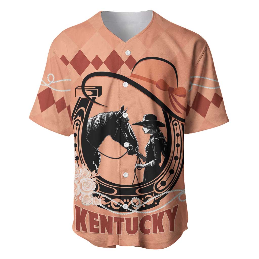 Personalized Kentucky Horse Racing Baseball Jersey Beauty and The Horse Orange Version LT01