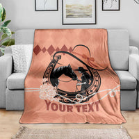 Personalized Kentucky Horse Racing Blanket Beauty and The Horse Orange Version LT01