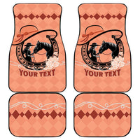 Personalized Kentucky Horse Racing Car Mats Beauty and The Horse Orange Version LT01