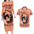 Personalized Kentucky Horse Racing Couples Matching Long Sleeve Bodycon Dress and Hawaiian Shirt Beauty and The Horse Orange Version LT01