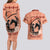 Personalized Kentucky Horse Racing Couples Matching Long Sleeve Bodycon Dress and Hawaiian Shirt Beauty and The Horse Orange Version LT01