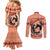 Personalized Kentucky Horse Racing Couples Matching Mermaid Dress and Long Sleeve Button Shirt Beauty and The Horse Orange Version LT01