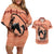 Personalized Kentucky Horse Racing Couples Matching Off Shoulder Short Dress and Hawaiian Shirt Beauty and The Horse Orange Version LT01