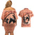 Personalized Kentucky Horse Racing Couples Matching Off Shoulder Short Dress and Hawaiian Shirt Beauty and The Horse Orange Version LT01
