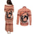 Personalized Kentucky Horse Racing Couples Matching Puletasi and Long Sleeve Button Shirt Beauty and The Horse Orange Version LT01
